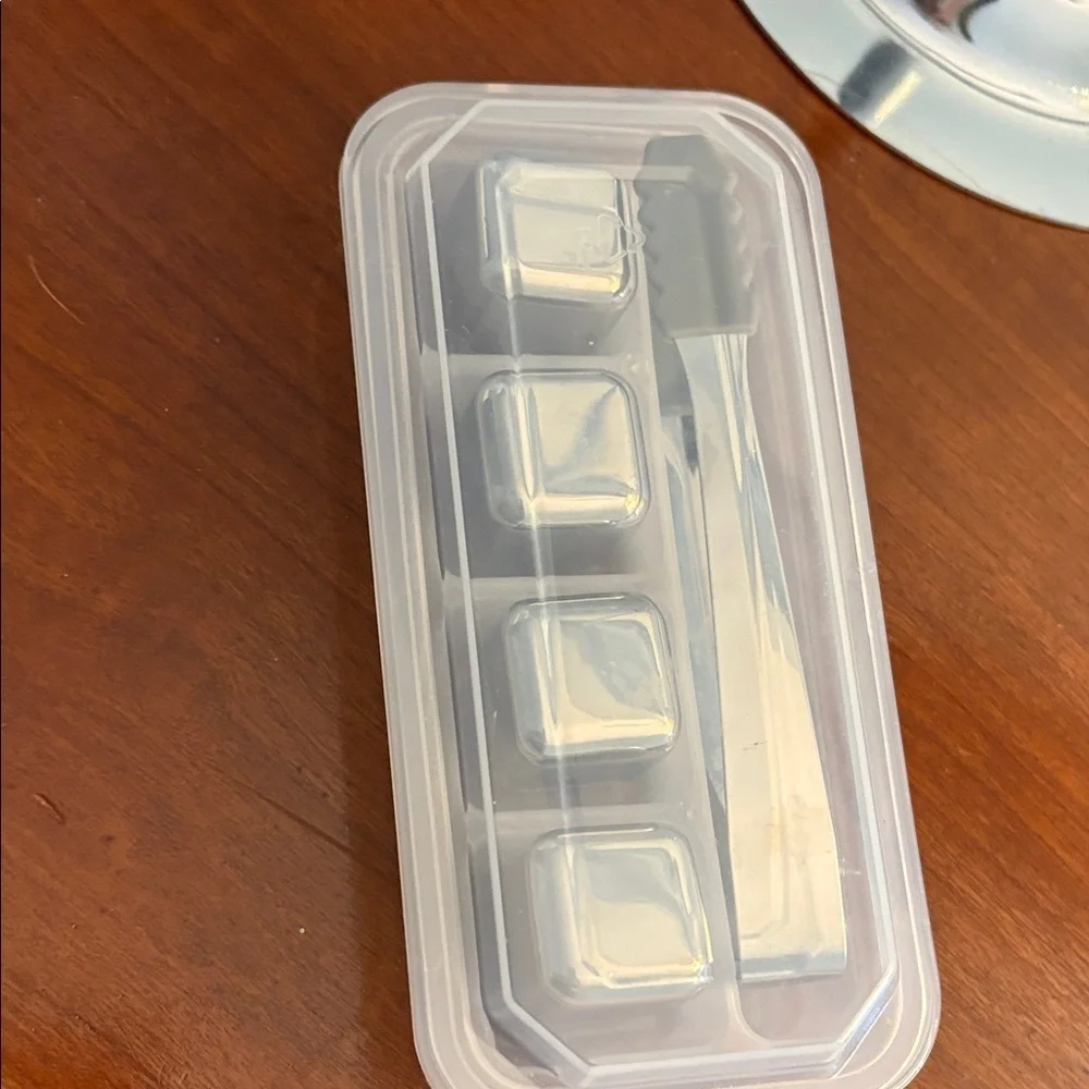Stainless Steel Ice Cubes with Tongs
